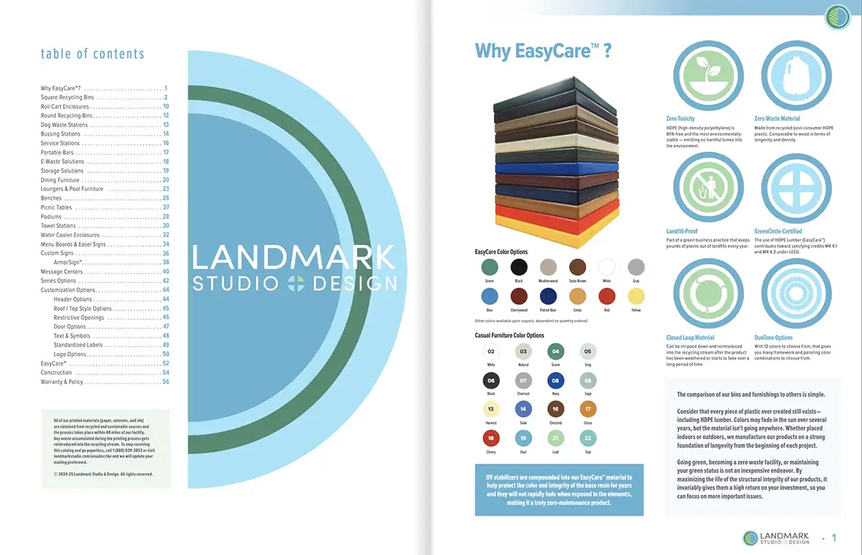 landmark studio & design catalog contents