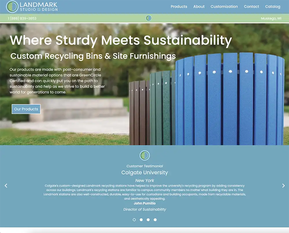 landmark studio & design website