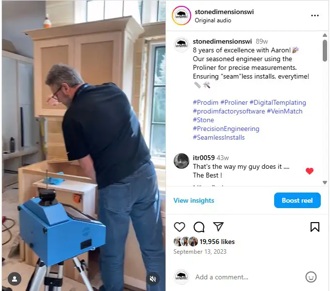 stone dimensions instagram likes